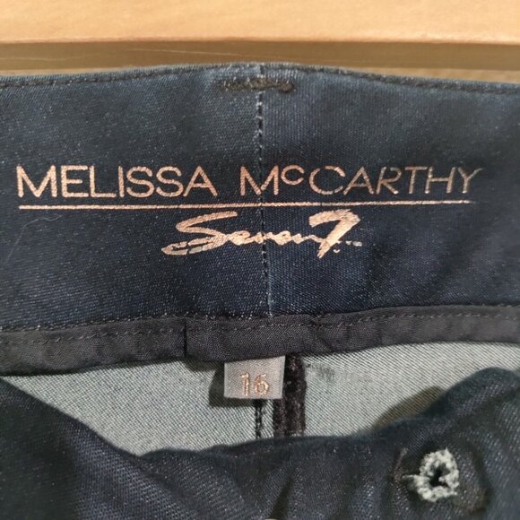 Melissa McCartney Seven7 Flare Jeans Women's Size 16 Dark Blue - Picture 3 of 14